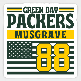 Green Bay Packers Musgrave 88 American Flag Football Sticker